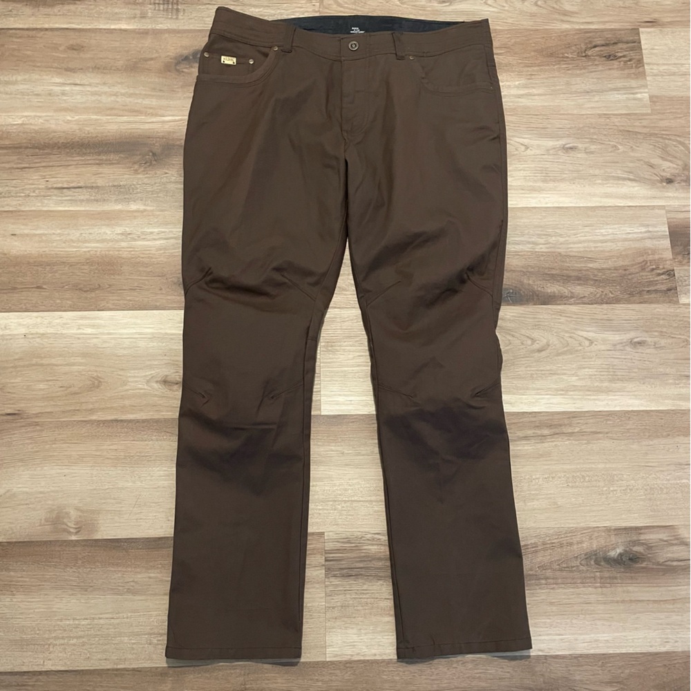 Kuhl Free Kanvus Jean Mens Vintage Patinadye Hiking Climbing Brown Pants 40x32